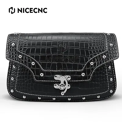 Motorcycle Studded Windshield Leather Bag For Harley Softail Model 1995-2023 • $34.99