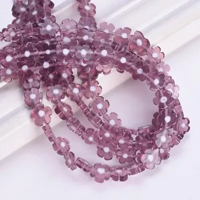 4mm 6mm 8mm Handmade Flower Shape Millefiori Glass Beads For Jewelry Making • £3.76