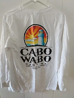 $11.90 • Buy Cabo Wabo T-Shirt Original Logo Medium Long Sleeve Tequila Hagar San Lucas M