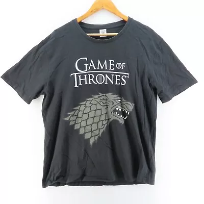 Game Of Thrones T- Shirt Mens Adult Size 2XL Black Short Sleeve • $21.08