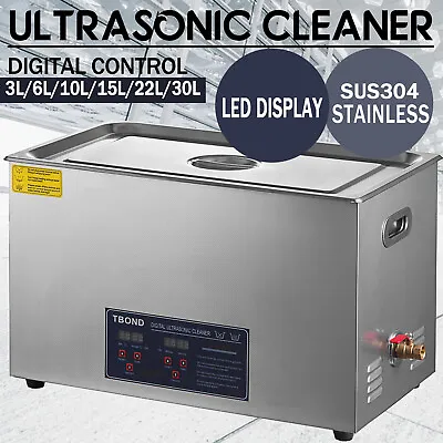 30L Ultrasonic Cleaner Cleaning Equipment Liter Industry Heated W/ Timer • $102.90