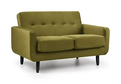 £289 • Buy Olive Velvet Sofa 2 Seater Scandi Design - Free Quick Delivery - Oslo Range