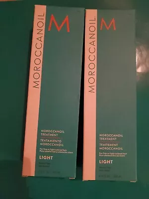 New In Box Moroccanoil Light Oil Treatment  200 Ml ×2 Moisture Fine Hair • $108