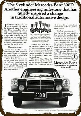 1976 MERCEDES BENZ 300D Luxury Car Vintage Look DECORATIVE REPLICA METAL SIGN • $24.99