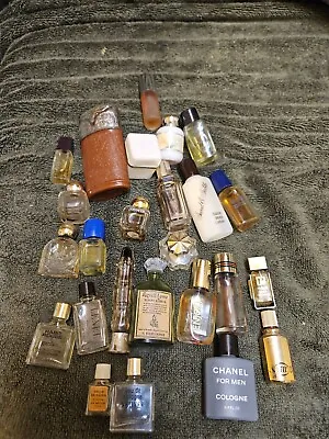 Vintage Lot 25 Miniature Perfume Parfum Cologne Bottles • $50