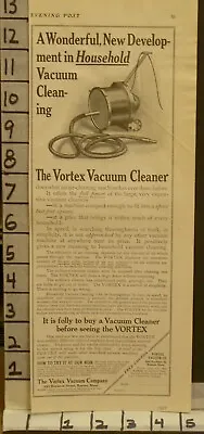 1909 Vortex Vacuum Cleaner Electric House Home Appliance Boston Health Ad 23200 • $21.95