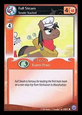 $0.99 • Buy 1x Full Steam, Smoke Stacked - 31 - My Little Pony Premiere Edition MLP CCG 