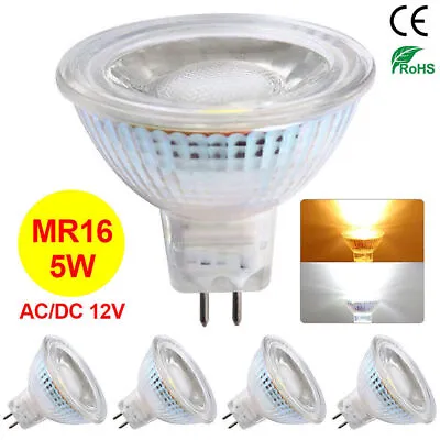 MR16 5W LED Bulb Light Spotlight Cool Warm White Energy Saving AC/DC12V 1-10pcs • £9.39