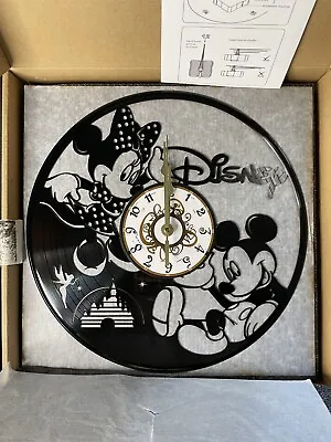 Vinyl Clock Disney Vinyl Record Wall Clock Home Art Decor Handmade 3866 • $17.78