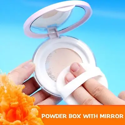 Portable Loose Powder Compact Container With Mirror Empty Reusable Po Fast • £5.38