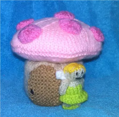 KNITTING PATTERN - Fairy Toadstool House Chocolate Orange Cover Or 13 Cms Toy • £3.25