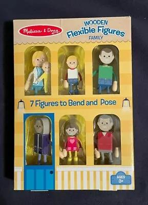 Melissa & Doug Wooden Flexible Figures Family - NIB • $32.89