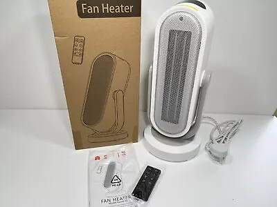 Space Heater Portable Electric Heater With Remote ECO Mode Timer 1500W Indoor • £14.99