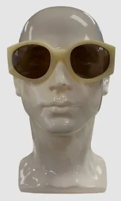 $345 Dries Van Noten X Linda Farrow Men's Ivory Sunglasses Shades Size 50-15-135 • $110.78
