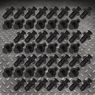 50pc 10mm Nylon Clip Auto Car Trim Liners Fasteners Push Pin Rivet Replacement • $5.68