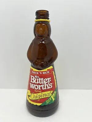 Vintage Mrs. Butterworth's Syrup Brown Glass Bottle 12oz (Empty)1998 • $5.99