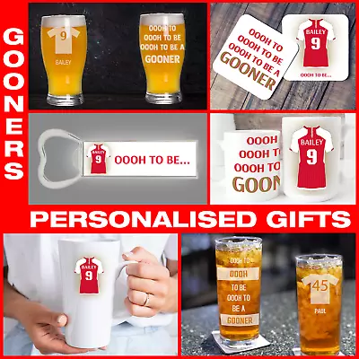 Personalised Arsenal Gift Mug Latte Mug Coaster Glass Bottle Opener • £16.95
