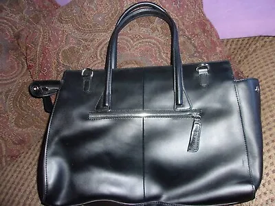 Charles Jourdan Black Leather Handbag. • $21.99