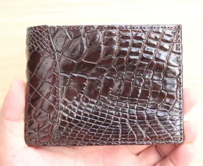 Real Alligator Crocodile Leg Wallet SKIN Leather Money Clip Men's Brown #BN40 • $39.50