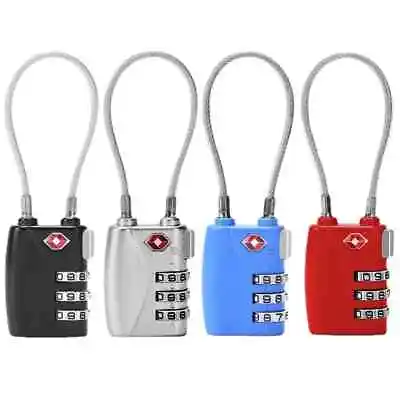 $11.97 • Buy Suitcase Lock TSA Approved Security Locks With Steel Cable Comes In 4 Colours