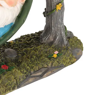 Hammock Gnome Statue Hand Painted Resin E Funny Garden Gnome Statue Deco FIG • £39.04