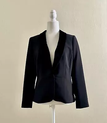 NWT TALBOTS $199 Black Velvet One Button & Lapel Blazer Size 8P • $34.99