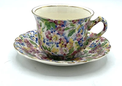 £23.21 • Buy CHINTZ  James Kent Longton  LTD TEACUP & SAUCER England  Apple Blossom