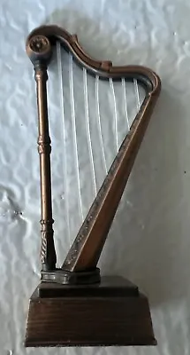 Vintage Die Cast Metal Pencil Sharpener Harp Miniature Musical Instrument • $9