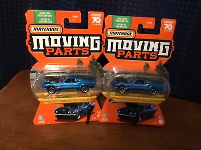 2X Matchbox Moving Parts 1969 Ford Mustang Boss 302 Special 70th Anniv. Edition • $10.99