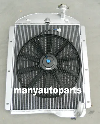 Aluminum Radiator +FAN For Chevy Pickup Truck 1941-1946 1941 1942 1943 1944 1945 • $215