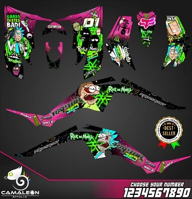 $166 • Buy Yamaha Raptor 350 Graphics Kit 2004 2006 2009 To 2014 Decals Stickers Atv Utv