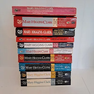 Lot Of 10 Vintage Mary Higgins Clark Paperbacks Thrillers  • $7