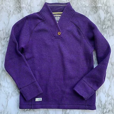 £33.87 • Buy Gill Elements Womens Top Sweater Purple Knit Sweater V-neck Size 8 