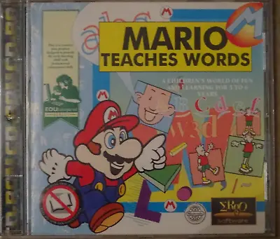 'Mario Teaches Words' PC CD-Rom 1994 Nintendo Mindscape • £27.99