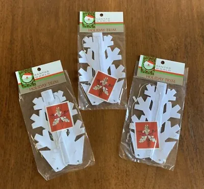 Vintage 70's Christmas Plastic Hanging Snowflake Decoration (1) • $14