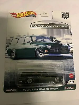 2021 Hot Wheels Volvo P220 Amazon Wagon Green FAST WAGONS NEW!!! CAR CULTURE • $10