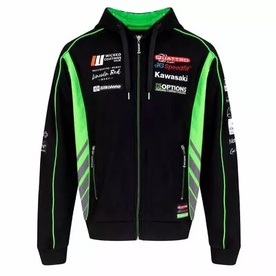 Official Quattro Plant Kawasaki Team Full Zip Hoodie - 19QK-AH • £64.99