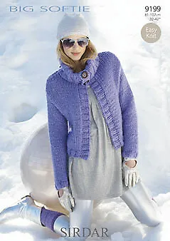 £2.49 • Buy Sirdar Womens Knitting Pattern - Jacket - 9199 - Big Softie