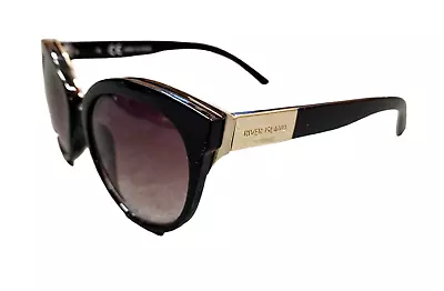 River Island Sunglasses Black Gold Oversize Womens Ladies Not  Polarised RRP £20 • £9.95