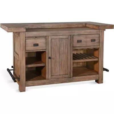 Pemberly Row 80  Transitional Wood Gorgeous Bar Unit In Taupe Brown • $2010.23