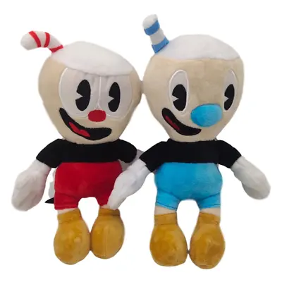 25cm Cuphead Plush Toy Cuphead And Mugman Soft Stuffed Doll Set Of 2 NEW TOYS • $29.69