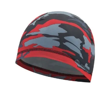 Red Black Grey Camo Camouflage Moisture Wicking Beanie Stocking Cap Hat Biker • $8.05