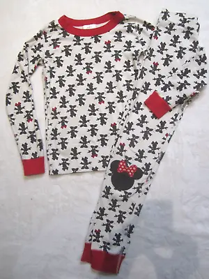$20 • Buy Hanna Andersson Mini Disney Long John Pajamas Girl Size 130 Sz 8 US