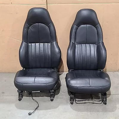 97-00 Corvette C5 Standard Seats Black Oem Seat Set 38K Miles Aa7139 • $1034.10