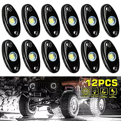 White 12 Pods CREE LED Rock Underbody Lights For JEEP Offroad Truck ATV UTV Boat • $41.44