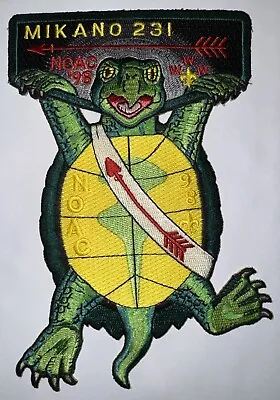 Lodge # 231 Mikano Green Border Turtle 2 Piece OA Flap Set NOAC 1998 MINT • $9.49