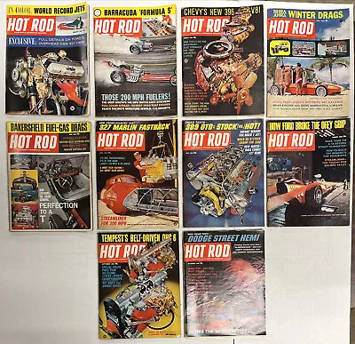 1965 Hot Rod Magazine Complete Year (12) Rat Rods Bonneville Chevy Ford Vw Rare! • $67.97