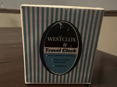 Vintage Westclox Travalarm Travel Clock 42004 Ivory Luminous Wind Up Alarm • $18