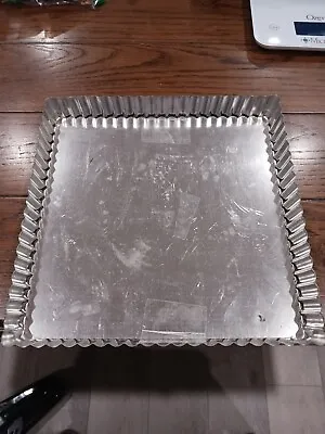 Square Fluted Tart Pan 9x9in With Removable Bottom. • $10