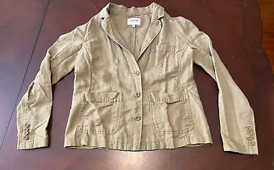 I LOVE H81 Linen Blend Blazer Side Small Olive Green • $9